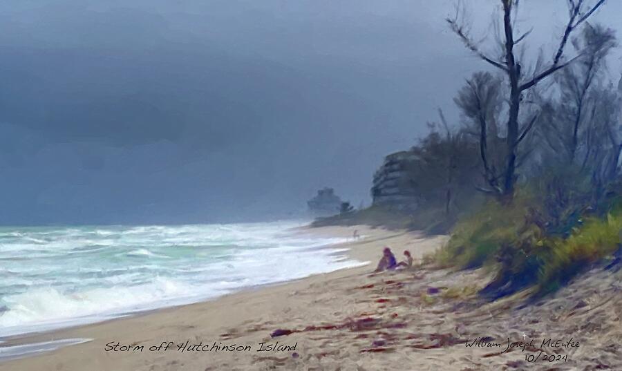 Stormy Day on Hutchinson Island Painting by Bill McEntee Stormy Day on Hutchinson Island Painting by Bill McEntee