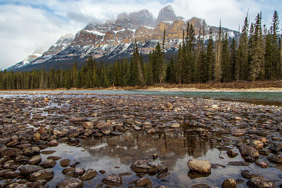 Stormy day over Castle Mountain in Banff National Park Photograph by Martin Pedersen