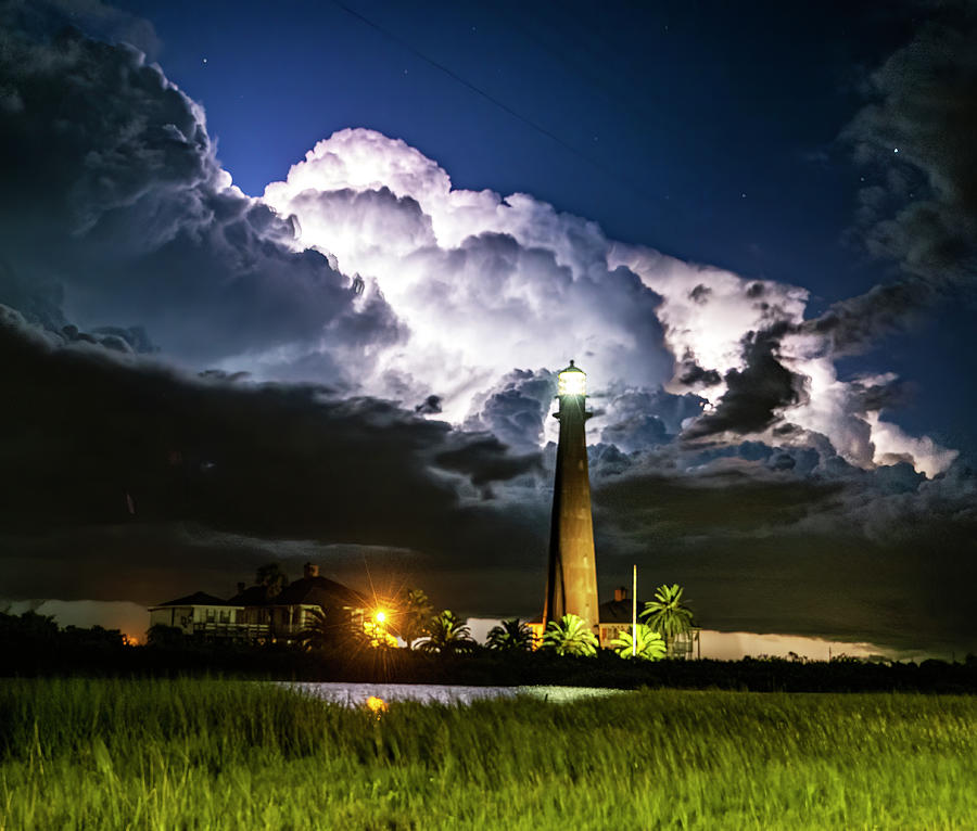 Stormy Lighthouse Photograph By Jerry Connally Fine Art America