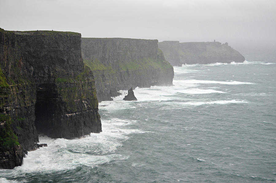 Stormy Moody Cliffs of Moher County Clare Ireland Photograph by Shawn OBrien