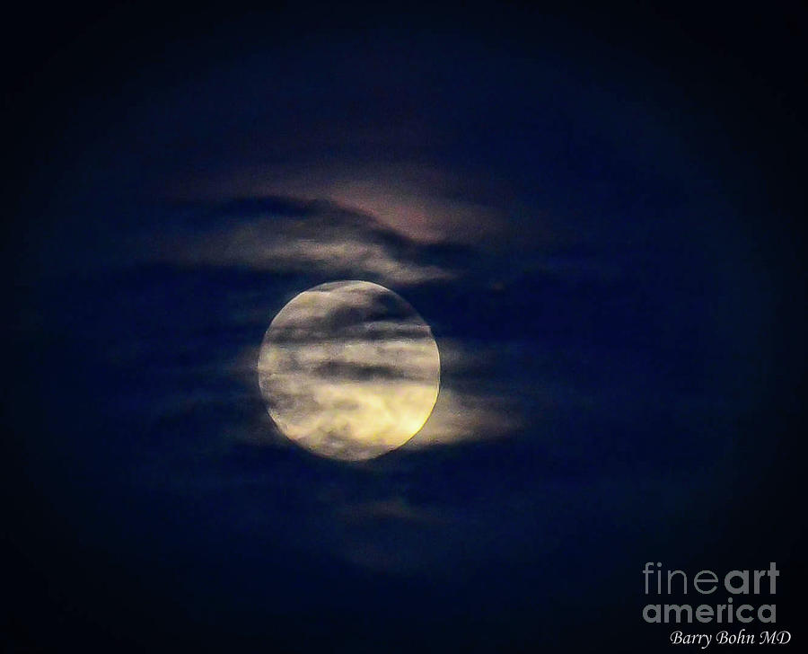 Stormy moon Photograph by Barry Bohn