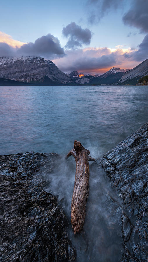 Stormy Morning Sunrise, Canadian Rockies Photograph by Yves Gagnon