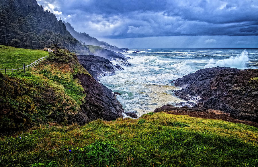 Stormy Oregon Coast Photograph by Carolyn Derstine
