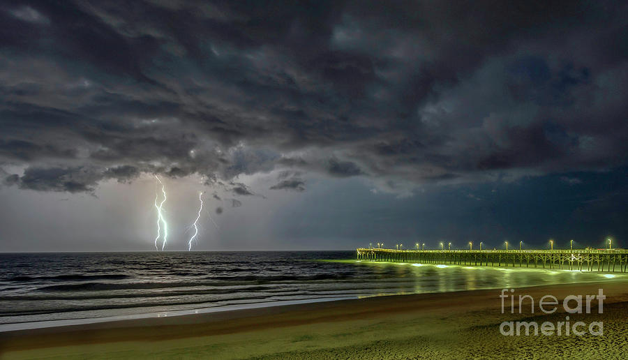 Stormy Pier Photograph by DJA Images