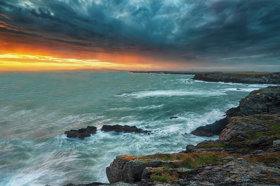 Stormy Sea On Anglesey Photograph By Mark Palombella Hart
