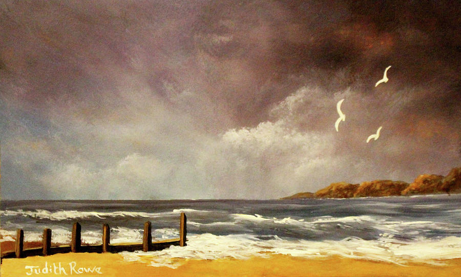 Stormy Seas Painting by Judith Rowe