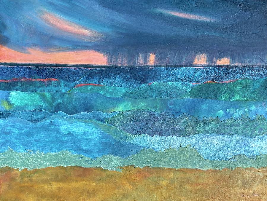 Stormy Seas Painting by Nancy Jolley
