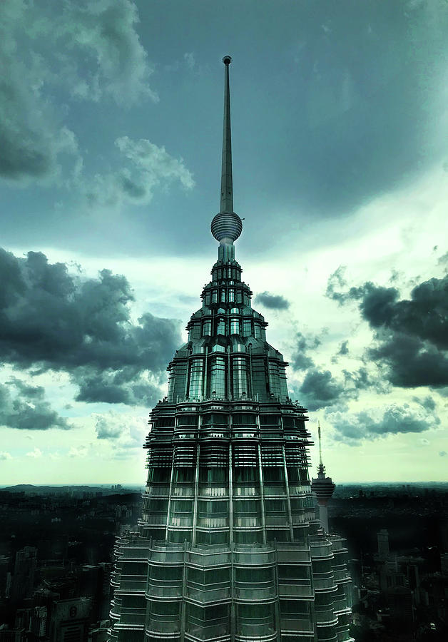 Stormy Skies at KL Petronas Twin Towers Photograph by Christine Ley