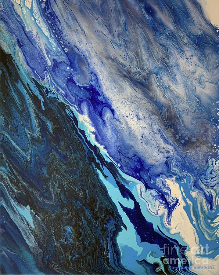Stormy skies from space Painting by Valerie Valentine