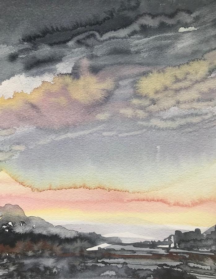 Santa Monica Painting - Stormy Skies by Luisa Millicent