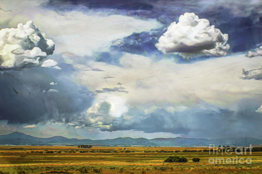 Stormy Skies over Farmland Digital Art by Susan Vineyard