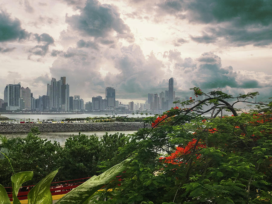 Stormy Skies over Panama City, Panama Photograph by Christine Ley