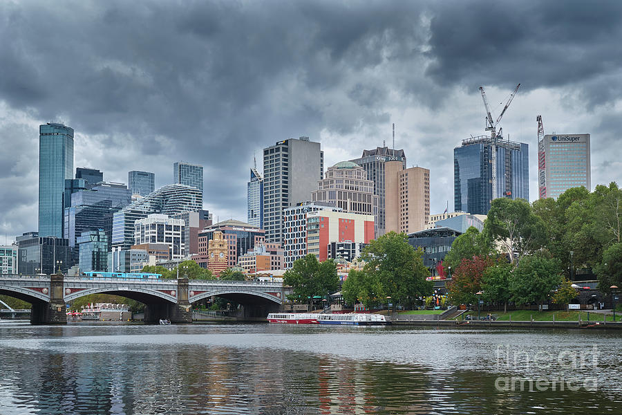 Melbourne Under A Stormy Sky Photograph by Neil Maclachlan