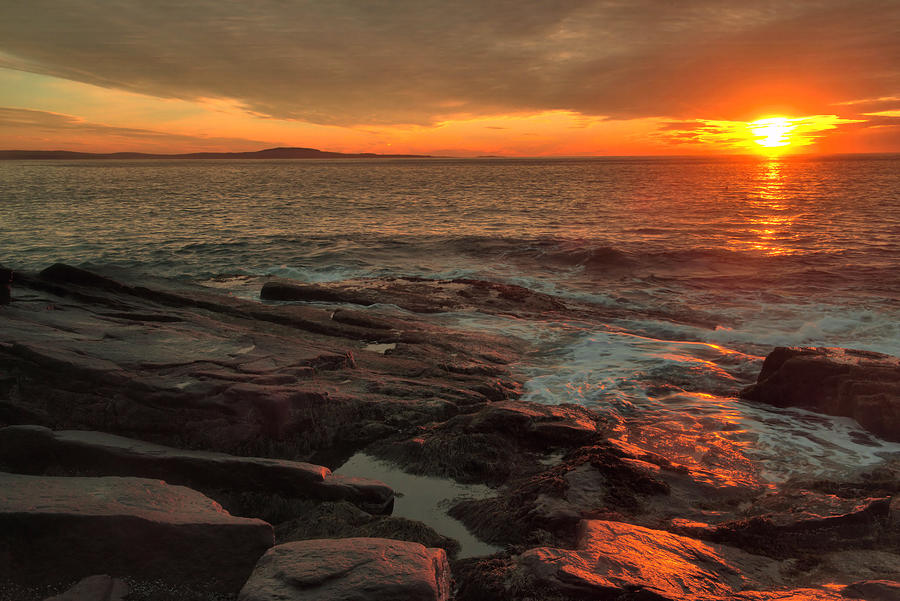 Acadia National Park Photograph - Stormy Sunrise - Acadia by Stephen Vecchiotti