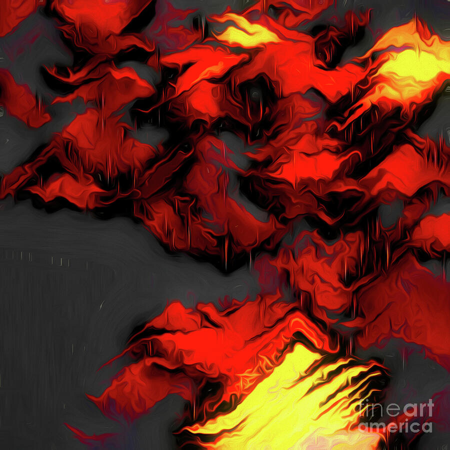 Stormy Sunset Abstract Digital Art by Diana Mary Sharpton