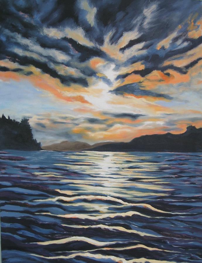 Stormy Sunset Painting by Erika Dick