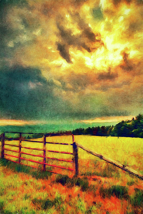 Stormy Sunset Skies ap Painting by Dan Carmichael