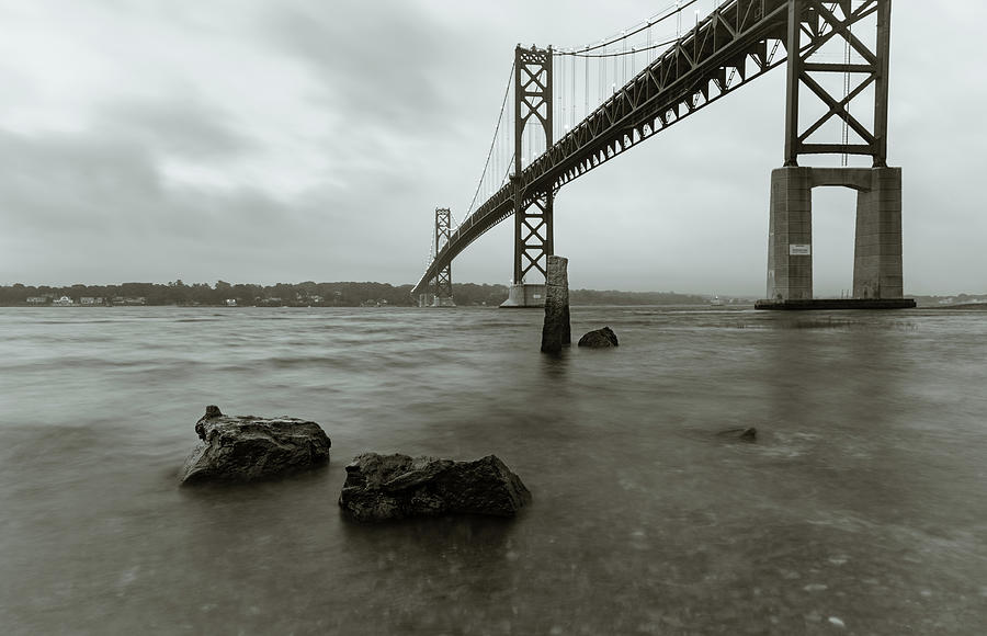Stormy Weather Over Mount Hope Bridge Photograph by Andrew Pacheco