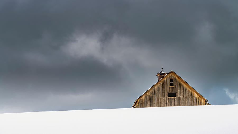 Stormy Winter Barnscape Photograph by Alan L Graham