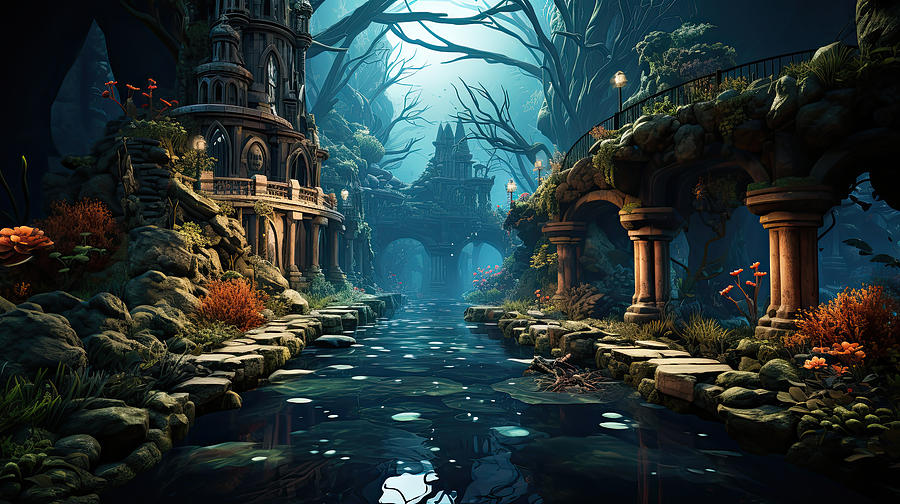 Story of Atlantis Digital Art by Evie Carrier