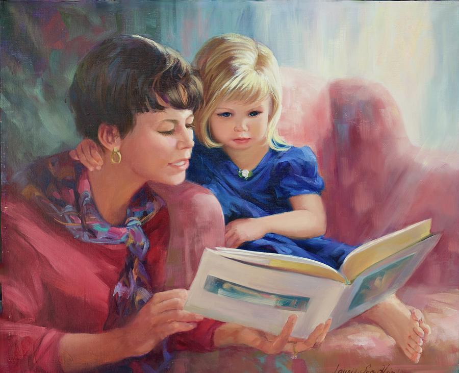 Mothers Day Painting - Story Time by Laurie Snow Hein