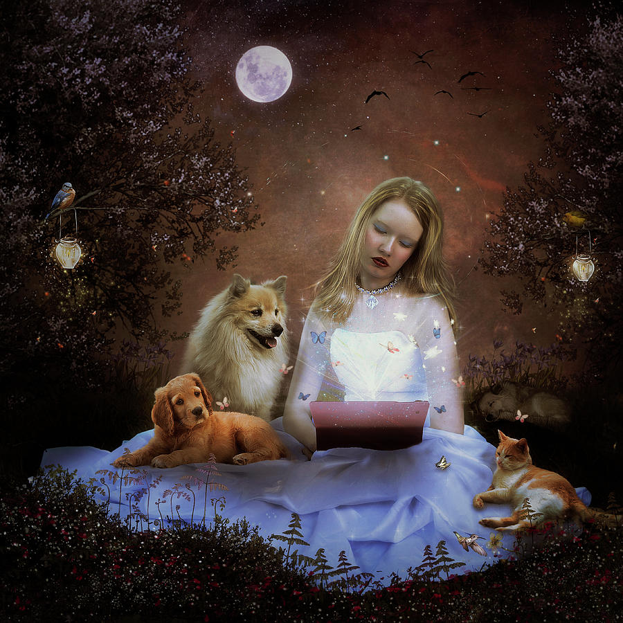Story TIme Digital Art by Maggy Pease