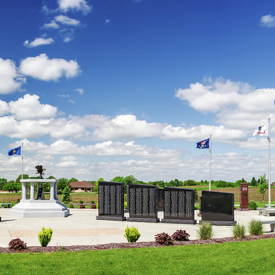 Stoughton veterans memorial - multi panel composite 2 of 3 Photograph by Peter Herman