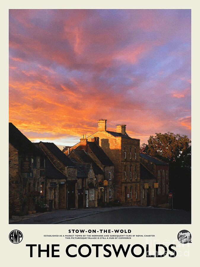 Stow-on-the-Wold Cotswolds Railway Poster Photograph by Brian Watt