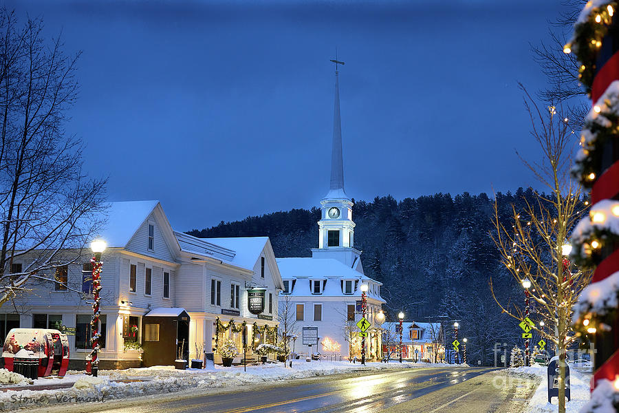 Stowe Church Downtown Photograph by Mike and Margaret Pasqual - Fine ...