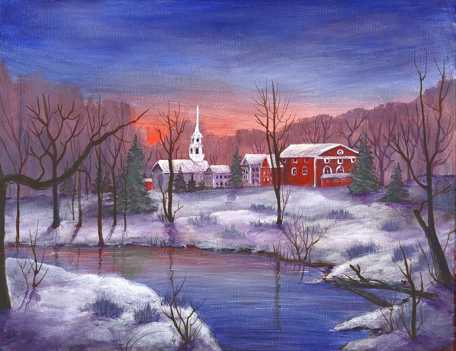 Stowe - Vermont Painting by Anastasiya Malakhova