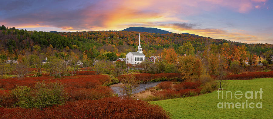 Stowe Vermont Panorama  Photograph by Michael Ver Sprill
