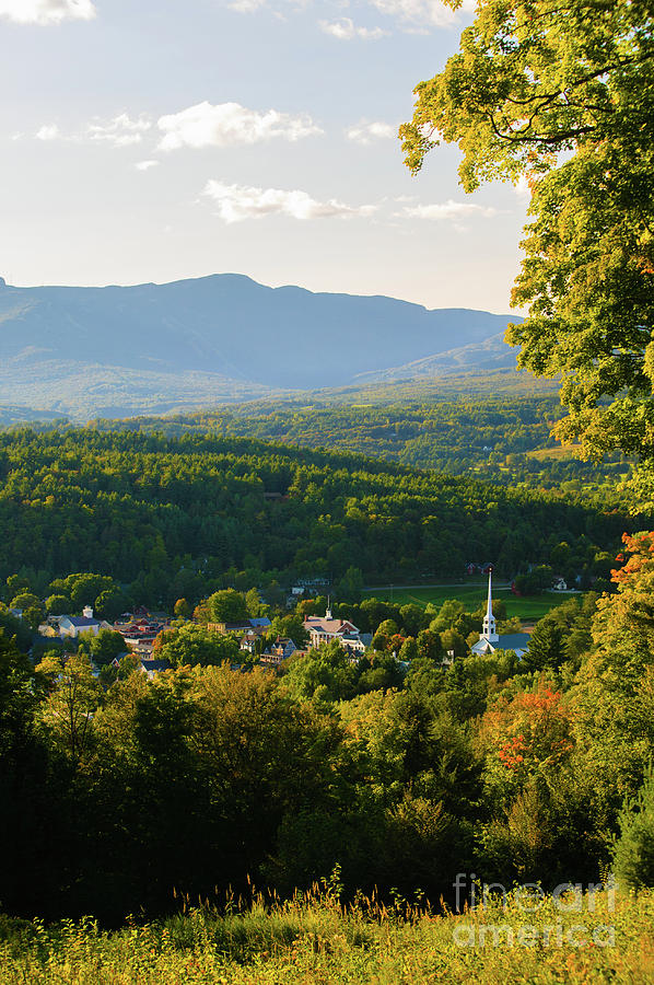 Stowe Village at Sunset Photograph by Don Landwehrle - Fine Art America