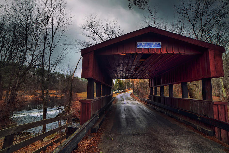Stowell Road Covered Bridge- Merrimack, NH. Photograph by Joann Vitali