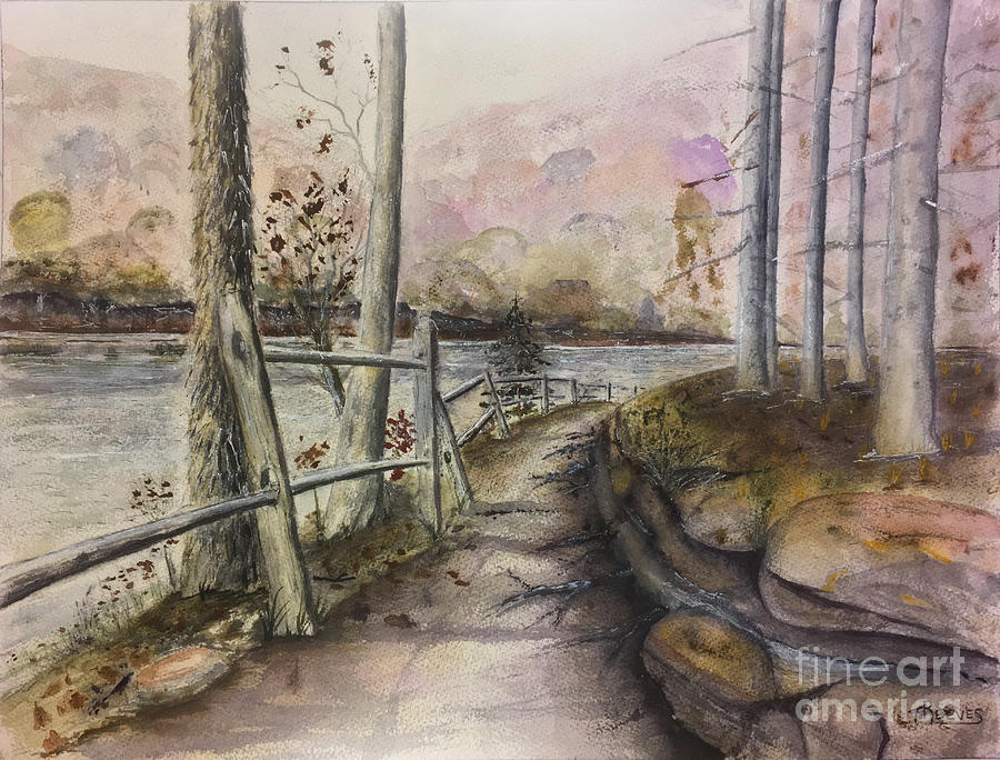 Brown County State Park Painting - Strahl Lake by Ted Reeves