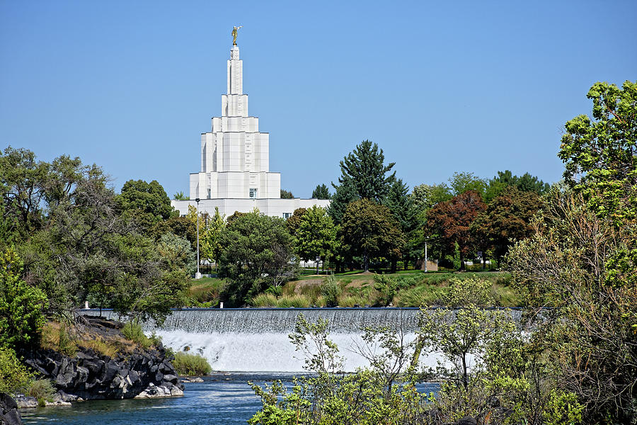 Straight and Narrow -- Mormon Temple in Idaho Falls, Idaho Photograph by Darin Volpe