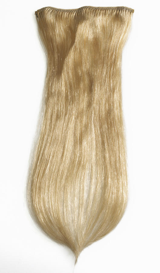 Straight blond hair extension Photograph by Alex Cao
