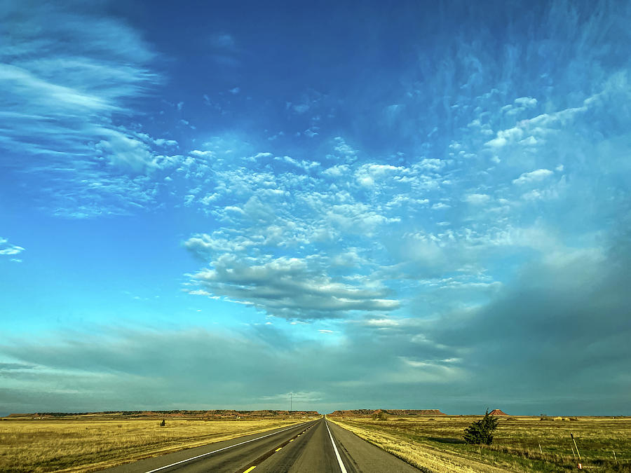 Straight Lanes Through Oklahoma Plains Photograph