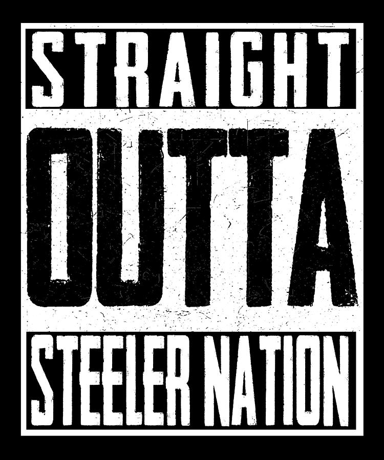 Straight Outta Steeler Nation Men's Football T-shirt 