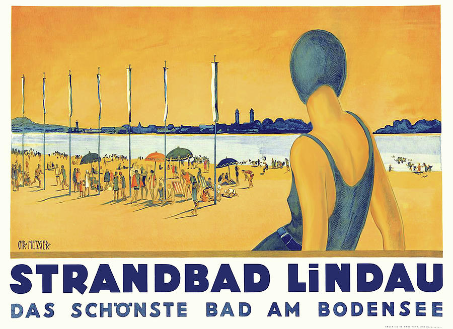 Strandbad Lindau, Bodensee Digital Art by Long Shot