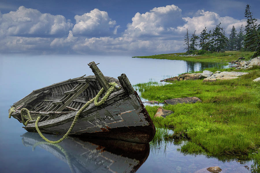 Stranded and Abandoned Boat Photograph by Randall Nyhof