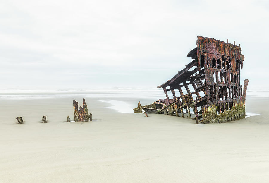 Stranded Shipwreck Photograph by Rudy Wilms
