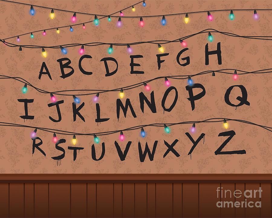 Stranger Things Alphabet Wall Painting by Lexi Phillips | Pixels