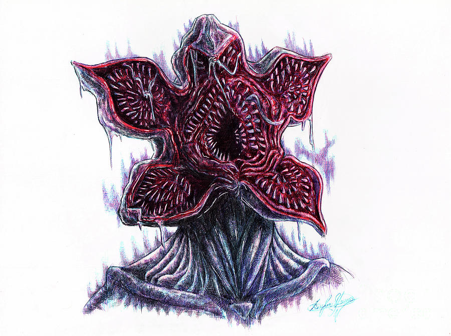 Stranger Things Demogorgon Drawing by Serafin Ureno | Fine Art America