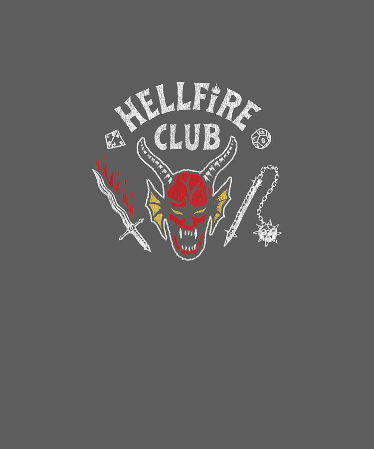 Stranger Things Hellfire Club Skull Weapons TShirt Drawing by Hien Ngo ...