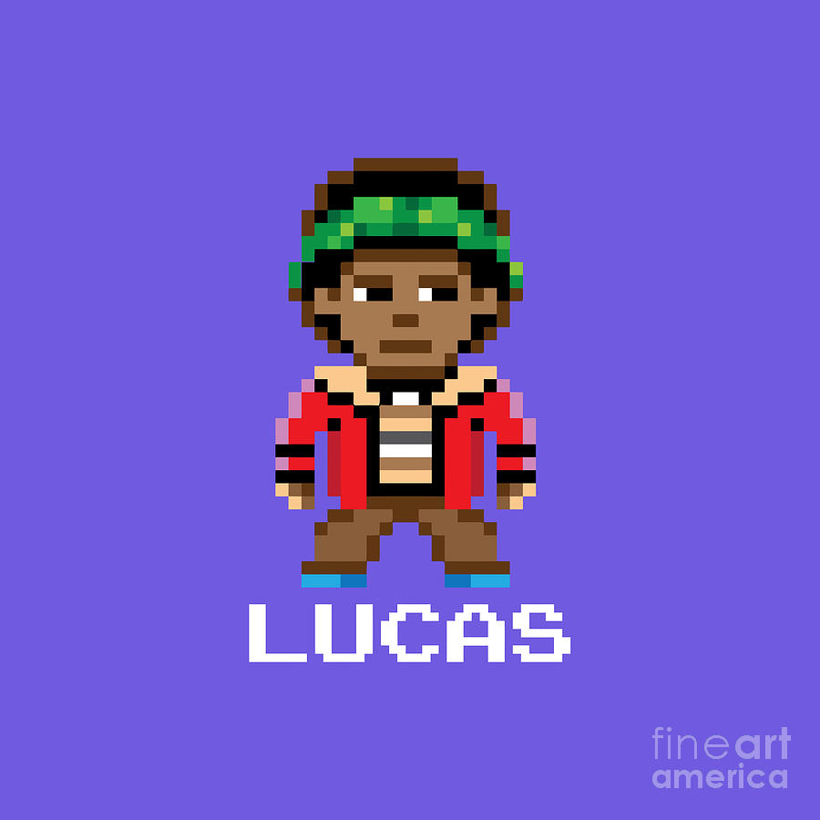 Stranger Things Lucas Pixel Character Digital Art by Janet D Kiefer ...