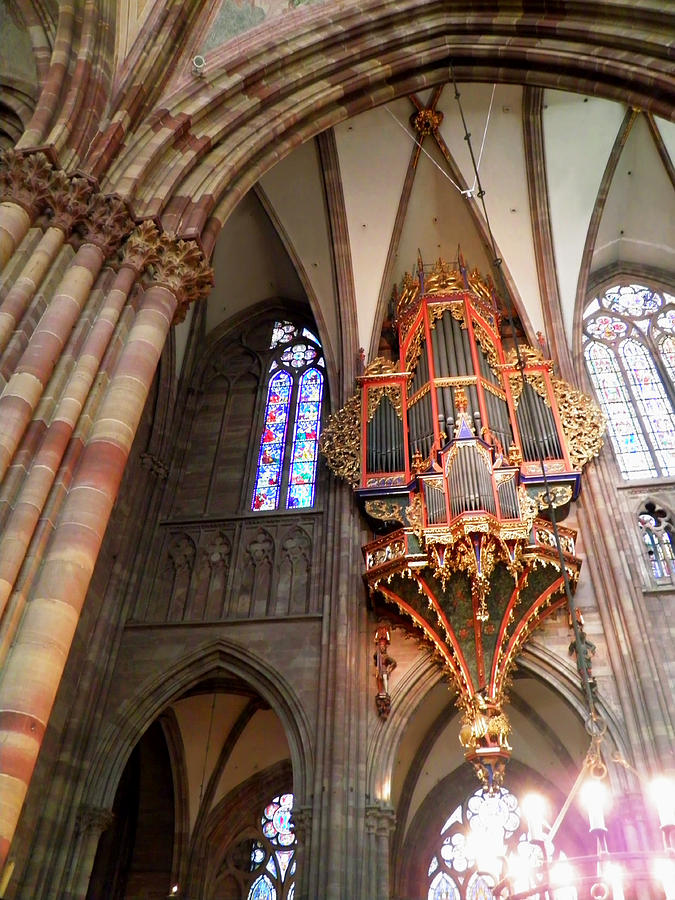 Strasbourg Gothic Cathedral Grand Organ Photograph By Leone M