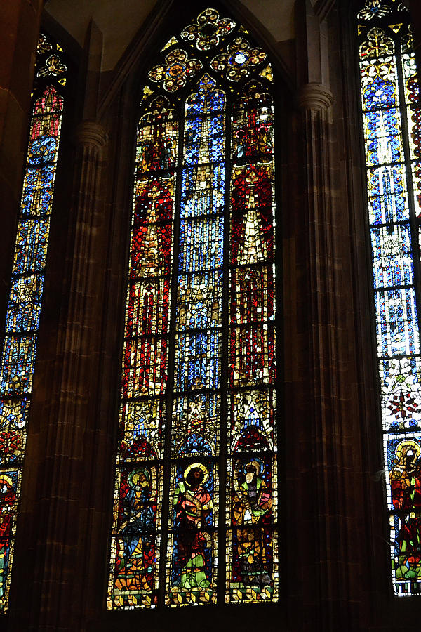 Strasbourg Cathedral Stained Glass Photograph by Nadalyn Larsen