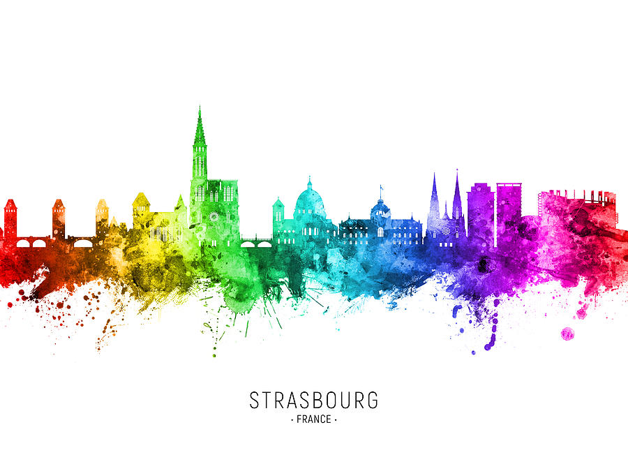 Strasbourg France Skyline #58 Digital Art by Michael Tompsett