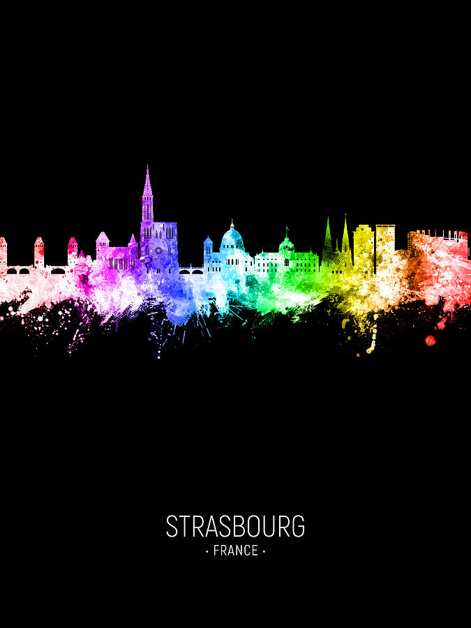 Strasbourg France Skyline #67 Digital Art by Michael Tompsett
