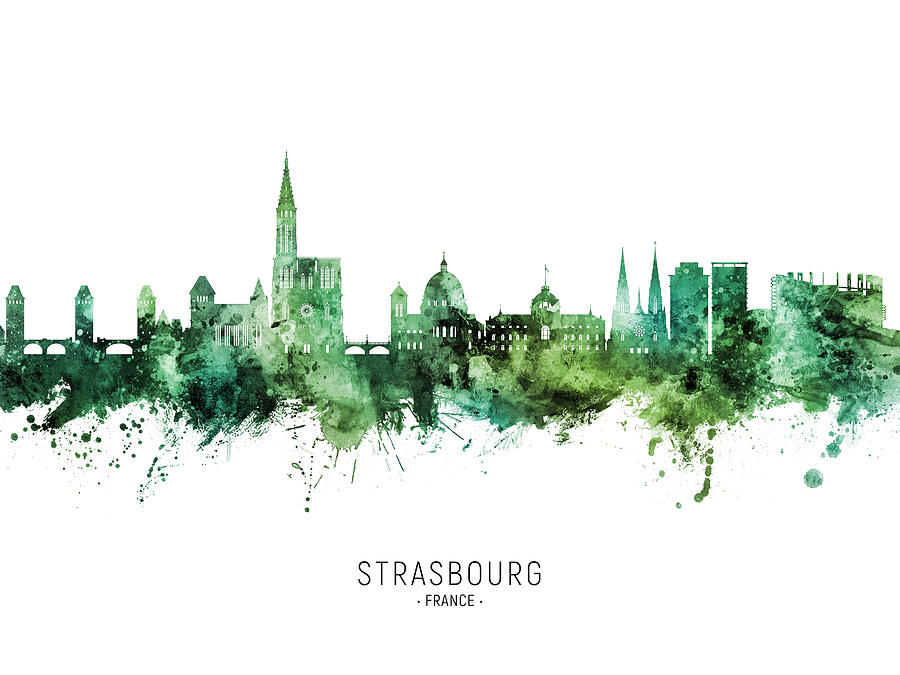 Strasbourg France Skyline #76 Digital Art by Michael Tompsett